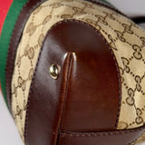 Gucci Monogram Vintage Web Medium Top Handle Bag