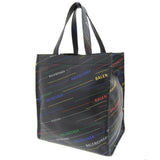 Balenciaga Agneau Logo Print Market Shopper Tote