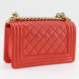 Chanel Lambskin Quilted Small Boy Flap Bag