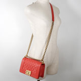 Chanel Lambskin Quilted Small Boy Flap Bag