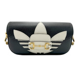 Gucci X Adidas Web Small Trefoil Horsebit 1955 Shoulder Bag