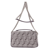 Fendi Chenille Vitello Seta FF Baguette Shoulder Bag