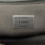 Fendi Chenille Vitello Seta FF Baguette Shoulder Bag