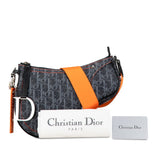 Dior Mini Oblique Flight Denim Saddle Crossbody Bag