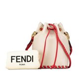 Fendi Mon Trésor Whipstitch Leather Shoulder Bag