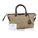 Prada Canvas Jacquard Handbag