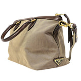 Prada Canvas Jacquard Handbag