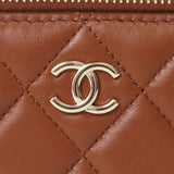 Chanel Lambskin Quilted Small Top Handle Vanity Case With Chain