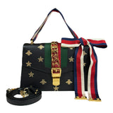 Gucci Bee Star Print Small Sylvie Shoulder Bag