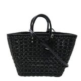 Balenciaga Bistro Patent Basket Tote Bag