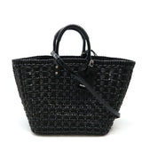 Balenciaga Bistro Patent Basket Tote Bag