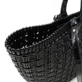 Balenciaga Bistro Patent Basket Tote Bag