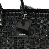 Balenciaga Bistro Patent Basket Tote Bag