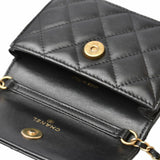 Chanel Wallet On Chain clutch Leather Black