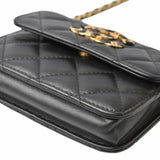 Chanel Wallet On Chain clutch Leather Black