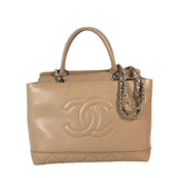 Chanel Caviar Medium Soft CC Top Handle Tote
