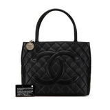 Chanel Medaillon Leather Tote Handbag