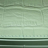 Balenciaga XS Calfskin Crocodile Embossed Gossip Chain Bag