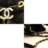 Chanel Lambskin Quilted Chain Drawstring Bucket Bag