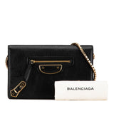 Balenciaga Chevre Gold Metallic Edge Hardware Wallet On Chain