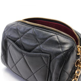 Chanel Lambskin Pearl Quilted CC Mini Bowling Bag