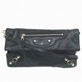 Balenciaga Agneau Giant 12 Silver Hardware Envelope Strap Clutch