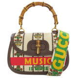 Gucci 100 Centennial Music Medium Bamboo 1947 Top Handle Bag