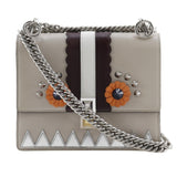 Fendi Mirror Hypnoteyes Studded Small Kan I Shoulder Bag