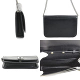 Balenciaga Calfskin Leather Wallet on Chain Bag