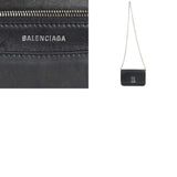 Balenciaga Calfskin Leather Wallet on Chain Bag