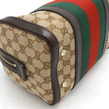 Gucci Monogram Vintage Web Small Boston Bag