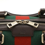 Gucci Monogram Vintage Web Small Boston Bag