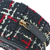 Chanel Tweed Quilted Round Filigree Clutch With Chain