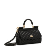 Dolce & Gabbana Diamond Quilted Small Sicily Tote Bag