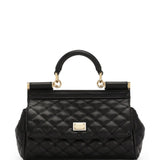 Dolce & Gabbana Diamond Quilted Small Sicily Tote Bag