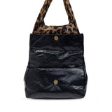 Balenciaga cheetah print fold over Bag