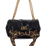 Balenciaga cheetah print fold over Bag