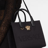 Versace La Medusa Canvas Small Tote Bag