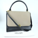 Céline Calfskin Suede Medium Tri-color Trapeze Tote