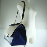 Céline Calfskin Suede Medium Tri-color Trapeze Tote