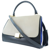 Céline Calfskin Suede Medium Tri-color Trapeze Tote
