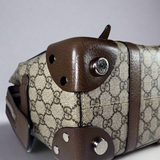 Gucci GG Supreme Monogram Textured Dollar Calfskin Detail Tote