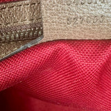Gucci GG Supreme Monogram Textured Dollar Calfskin Detail Tote