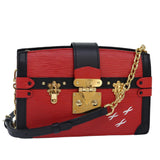 Louis Vuitton Epi Petite Malle Coquelicot Trunk Bag