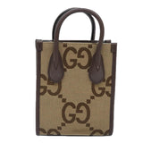 Gucci Monogram Jumbo GG Textured Dollar Web Mini Vertical Tote