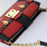 Louis Vuitton Epi Petite Malle Coquelicot Trunk Bag