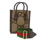 Gucci Monogram Jumbo GG Textured Dollar Web Mini Vertical Tote