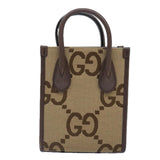 Gucci Monogram Jumbo GG Textured Dollar Web Mini Vertical Tote