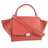 Céline Drummed Calfskin Suede Medium Trapeze Tote Bag