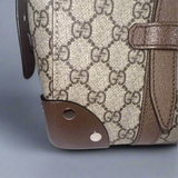 Gucci GG Supreme Monogram Textured Dollar Calfskin Detail Tote